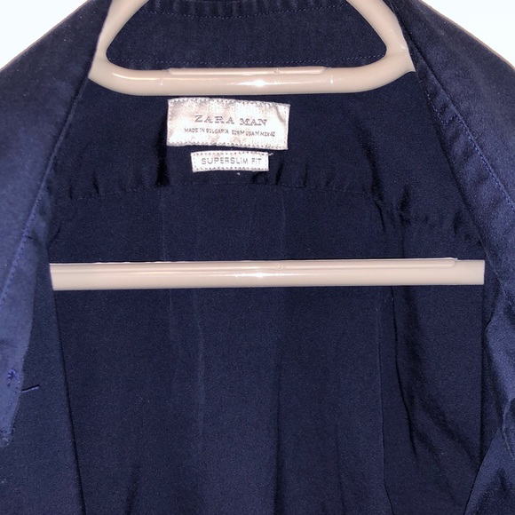 Zara Men’s Navy Dress Shirt - Picture 2 of 3